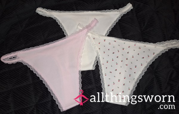 Good Girl Bikini Thongs In Three Different Colors 🩷