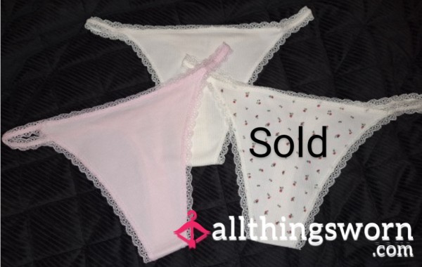 Good Girl Bikini Thongs In Three Different Colors 🩷