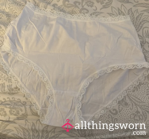 Granny Pants! White Cotton Briefs