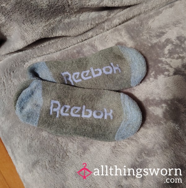 Gray And Blue Reebok Socks *