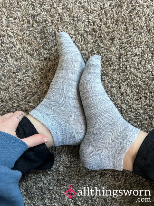 Gray Ankle Socks