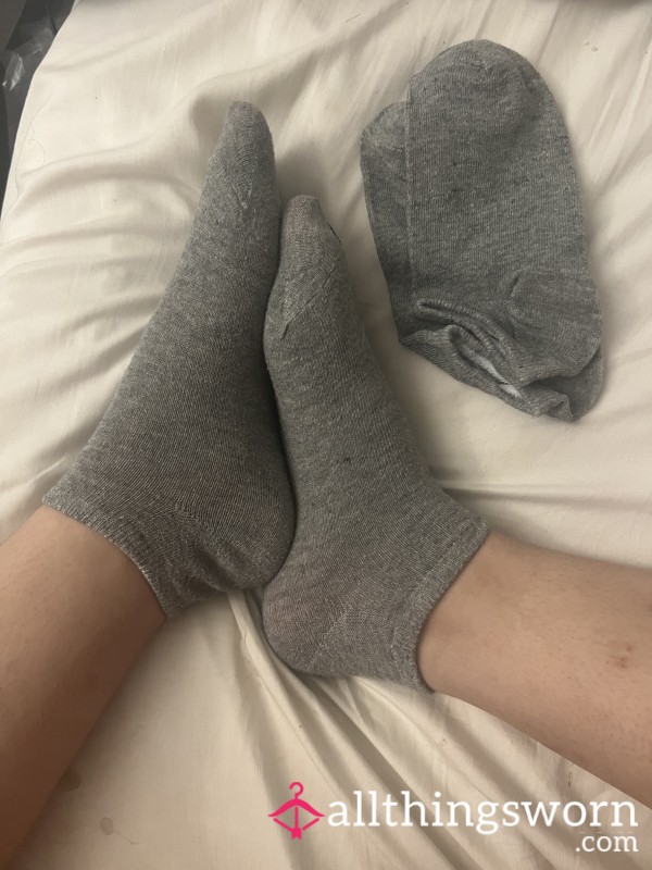 Gray Ankle Socks - Free Us Shipping & 24 Hour Wear