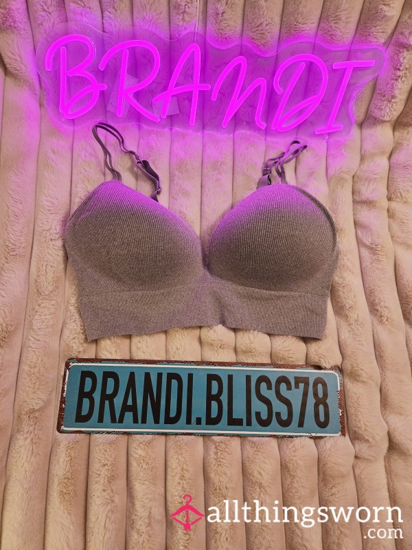 🌚Gray Cotton Molded Cup Bralette 40D🌚