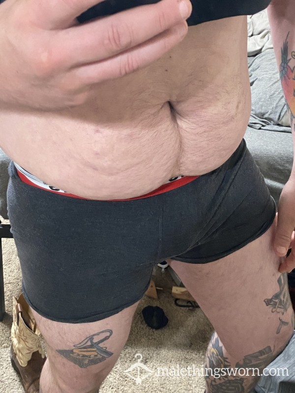 Gray Levi Boxer Briefs, Gym Worn