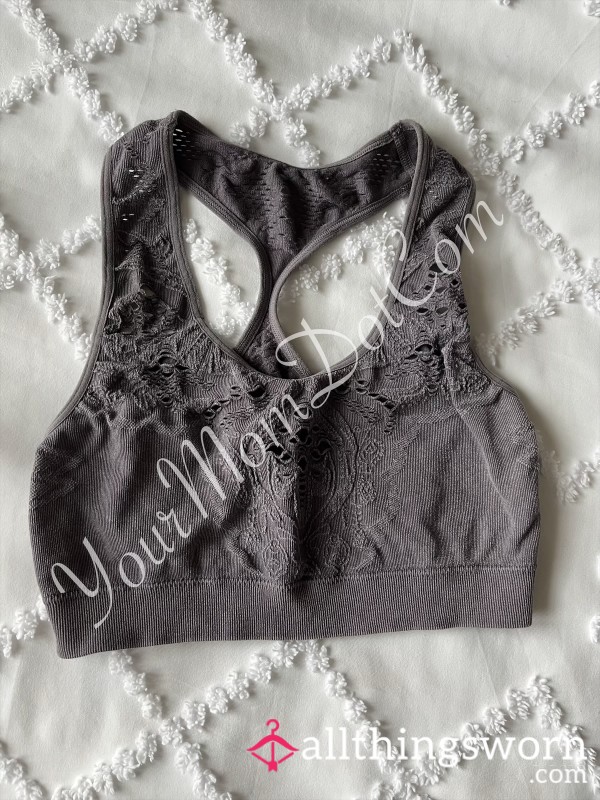 Gray Sports Bra