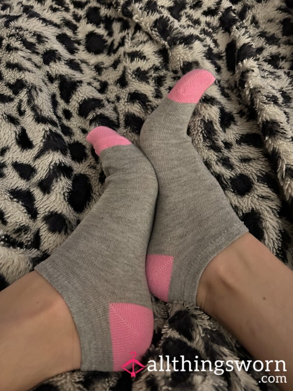 Gray & Pink Socks