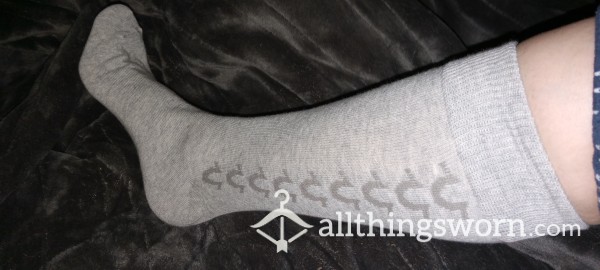 Gray TRUE RELIGION Men's Crew Socks--Worn By Me Or My StinkyAlpha!