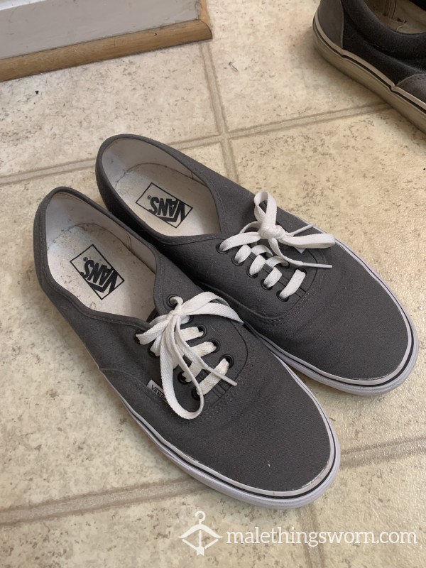 Gray And White Vans