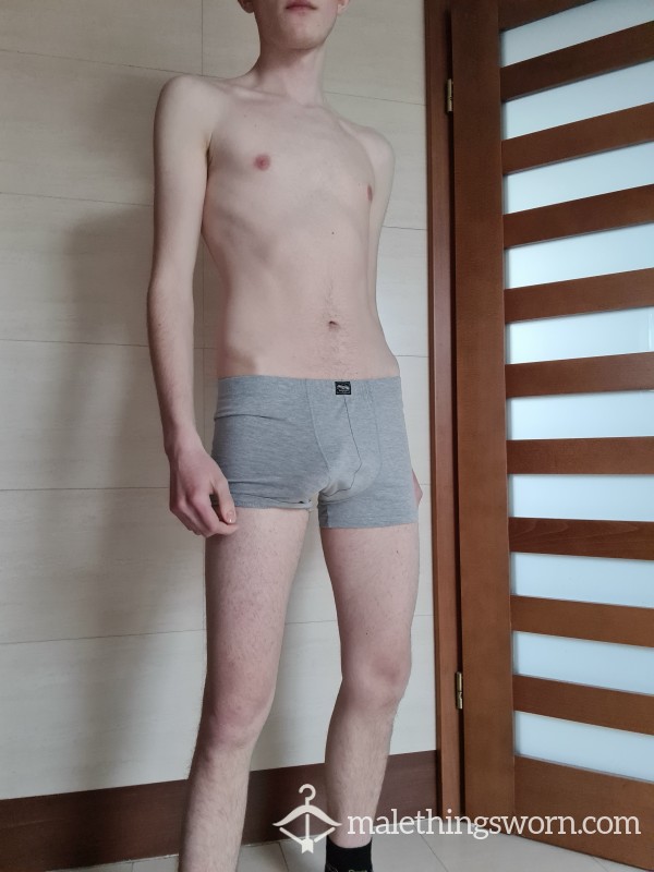 Gray Well Worn Boxers Briefs