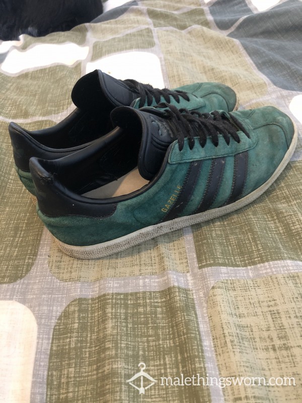 Green Adidas Gazelle Trainers