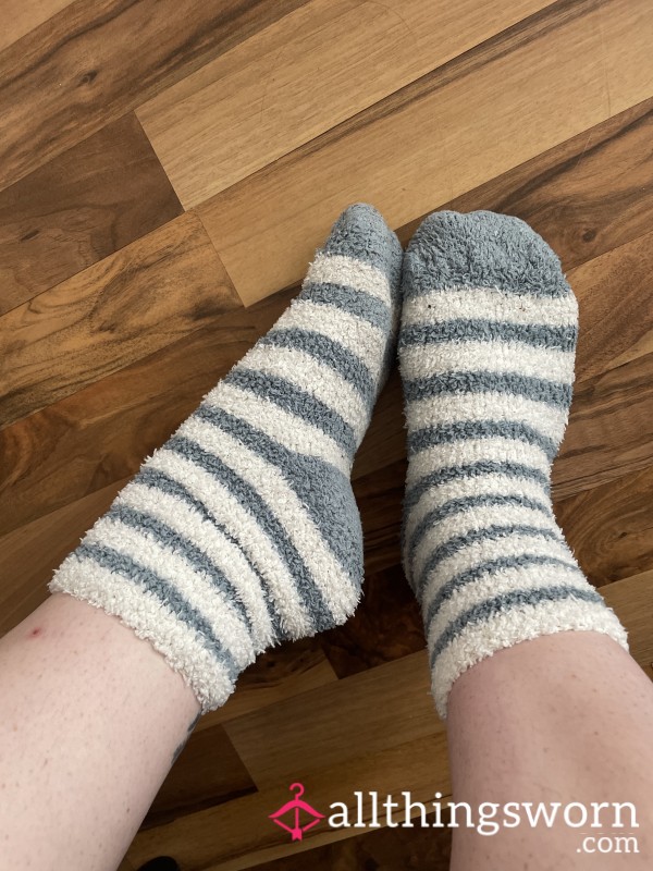 Green And White Slipper Socks