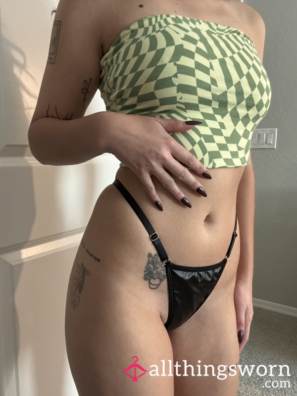 Green Checkered Tube Top