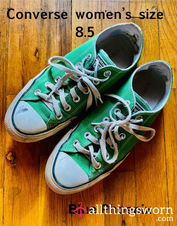 Green Converse  Pre Worn Green Sneakers