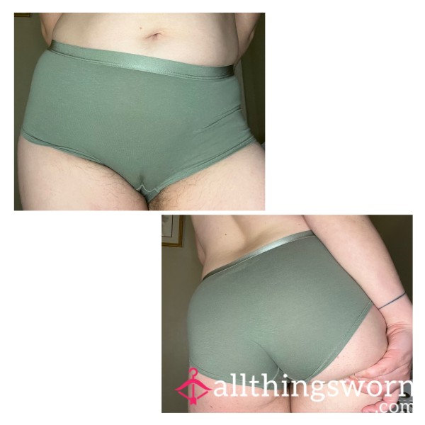 Green Cotton Boyshorts