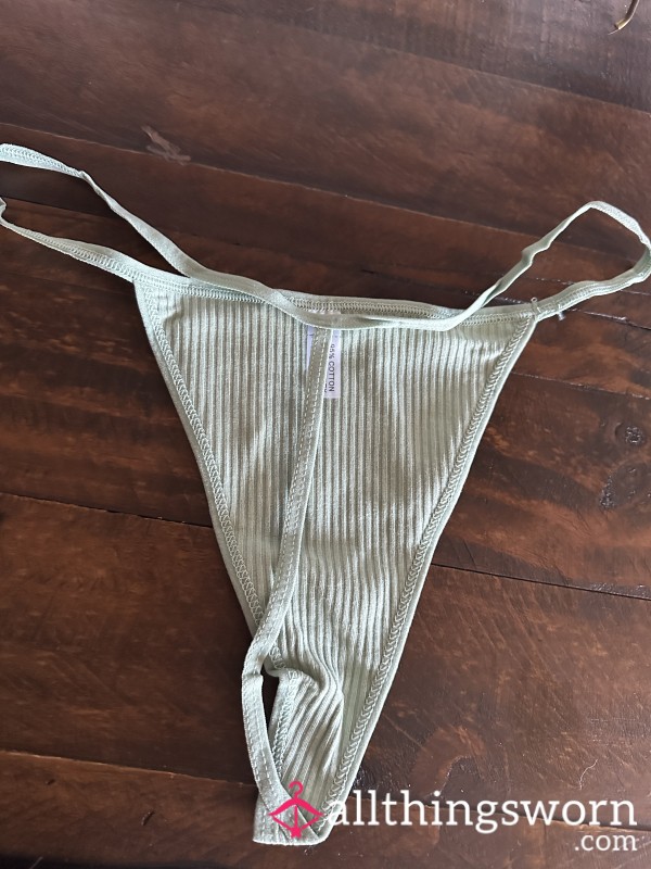 Green Cotton G-String - Worked Out In