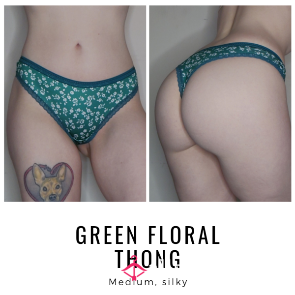 GREEN FLor*l THONG