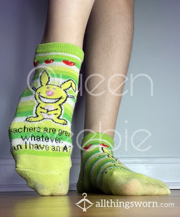 Green Happy Bunny Socks🔥