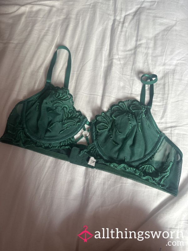 Green Lace Bra