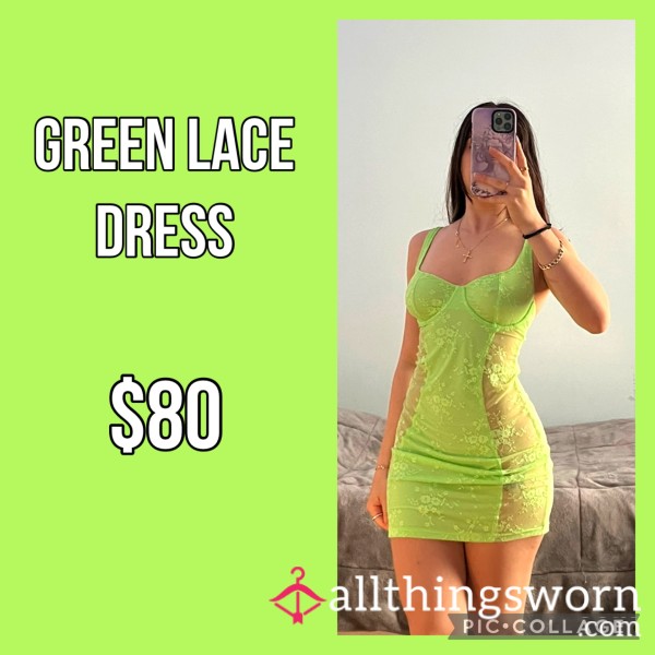 GREEN LACE DRESS