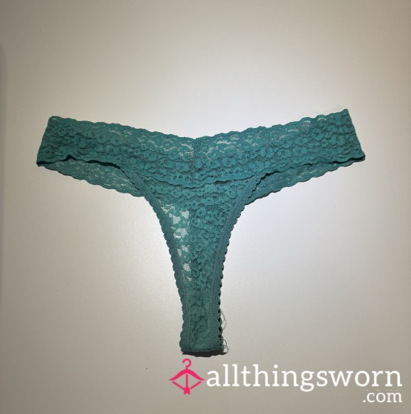 Green Lace Flor*l Thong