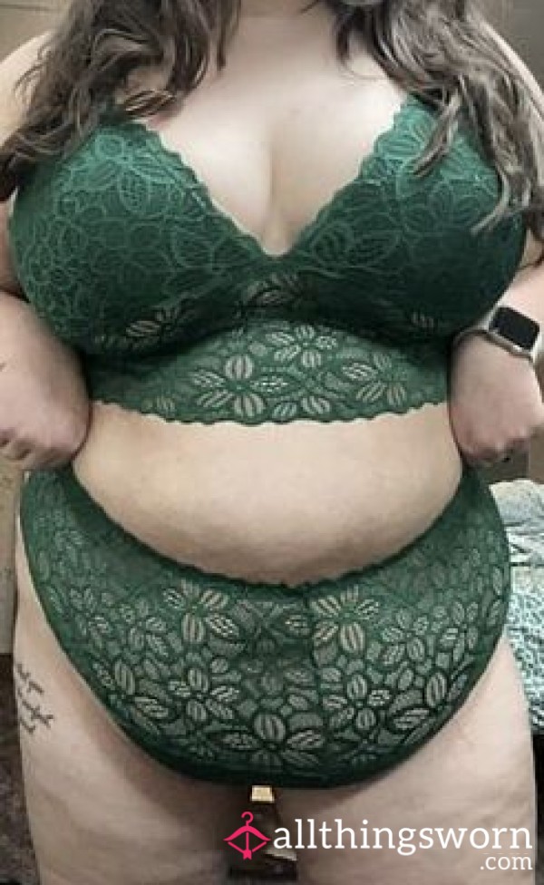 Green Lace Lingerie