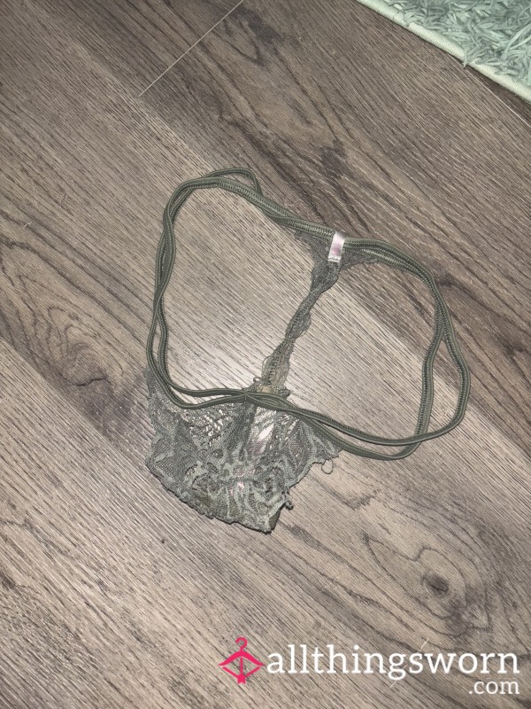 Green Lace Thongs