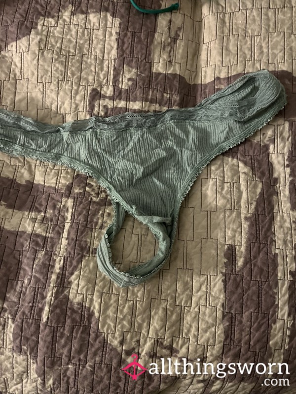 Green Lacy Victoria Secret Thong Very Worn