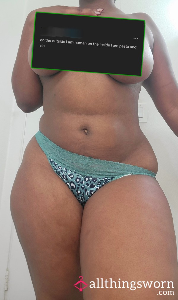 Green Leopard Thong