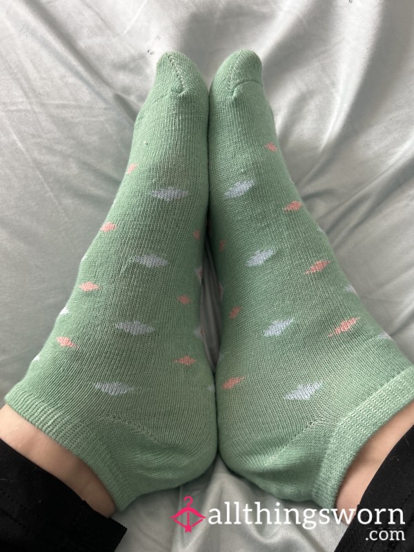 Green Patterned Socks