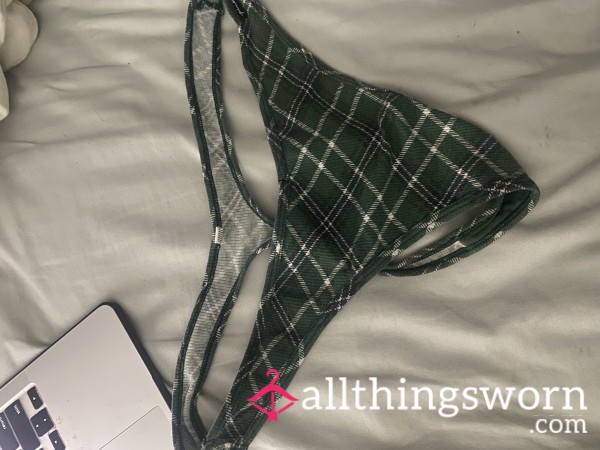 Green Plaid VS Used Thong