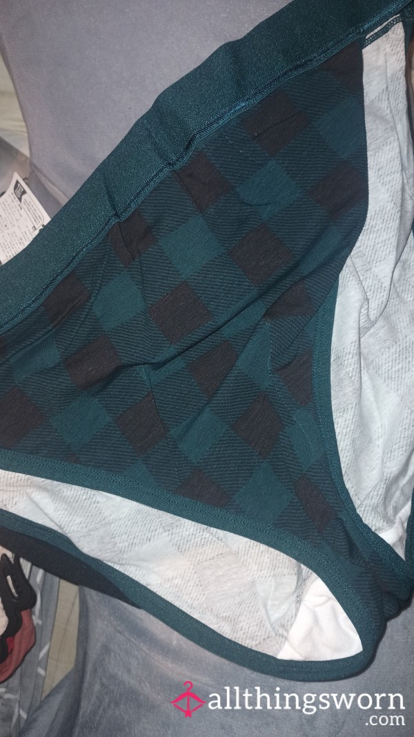 Green Plaid Winter Bikini Style Fullbacks