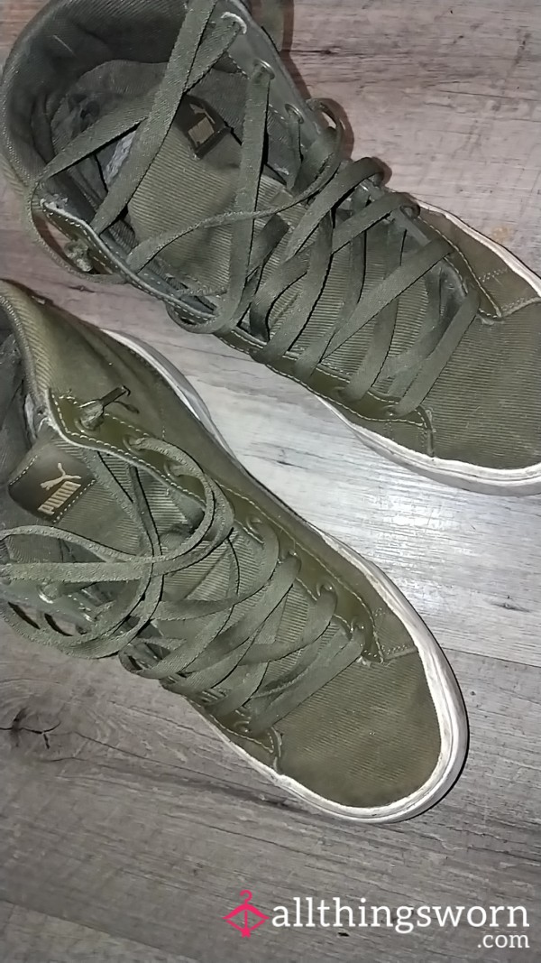 Green Pumas Worn For Years