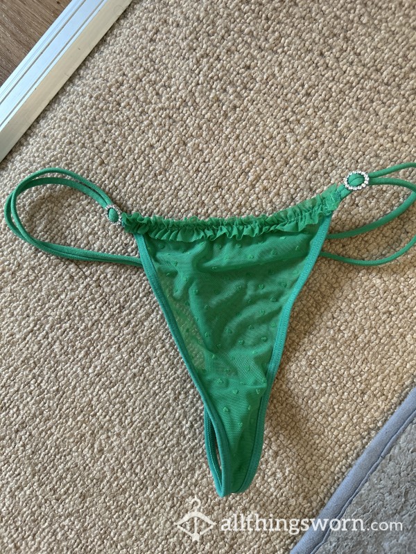 Green Sheer Thong