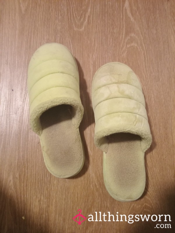 Green Slides Super Worn And Dirty