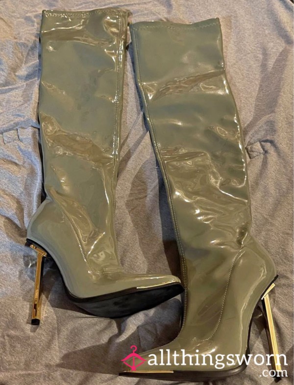 Green Stiletto Boots