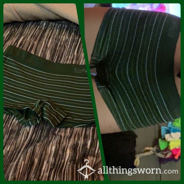 Green Striped Boyshort Panties