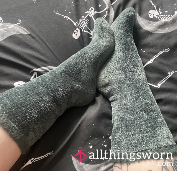 Green Thick Fluffy Socks