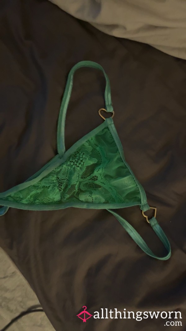 Green Thongs Worn For 24 Hours