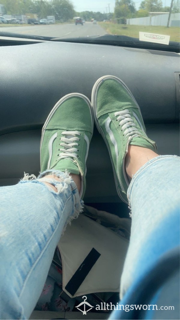 Green Vans Size 9 Women's