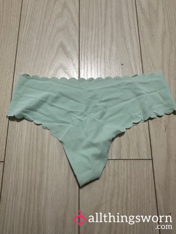 Green Victoria Secret Thong Worn