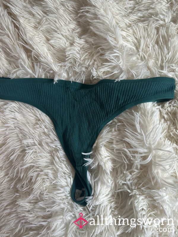 Green Well Worn Thong