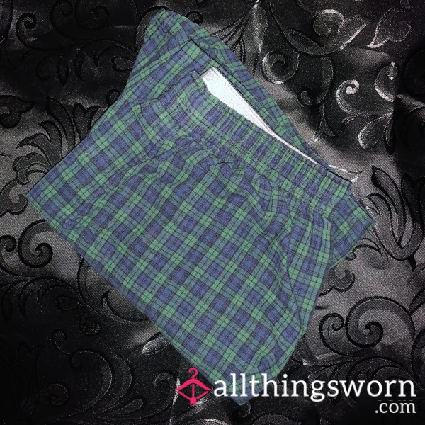 Green/Blue Plaid Boxers