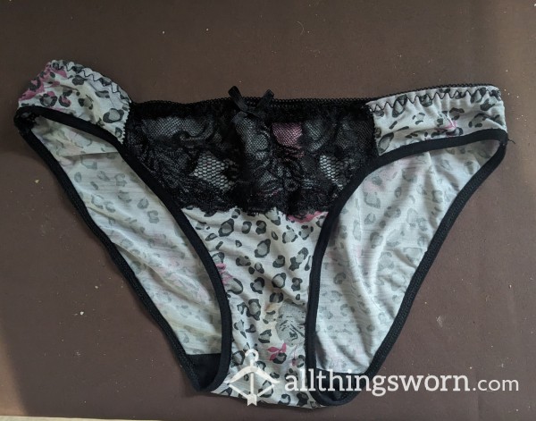 Grey And Black Heart Panties