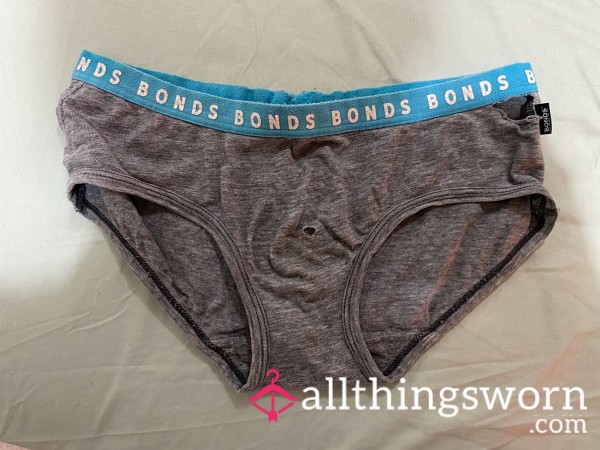 Grey And Blue Bonds Panties Old And Holey