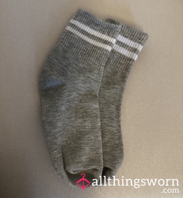 Grey And White Socks 24h Or 48h Wear (you Choose)