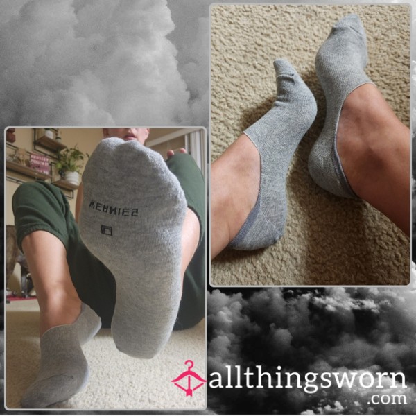 Grey Cotton Ankle Socks