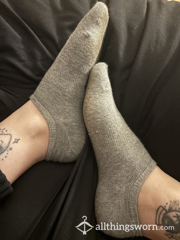 Grey Ankle Socks