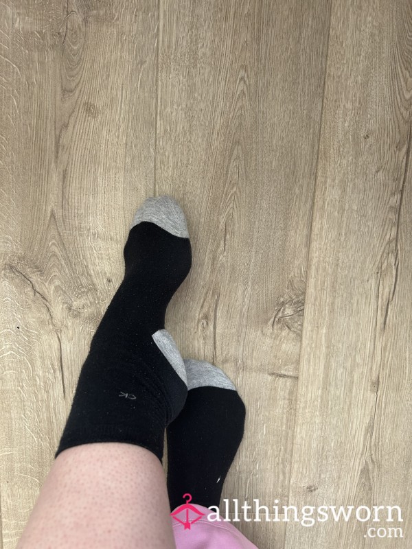 Grey & Black Calvin Klein Socks