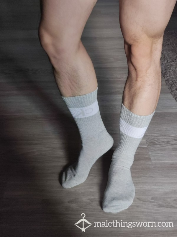 Grey Calvin Klein Crew Socks