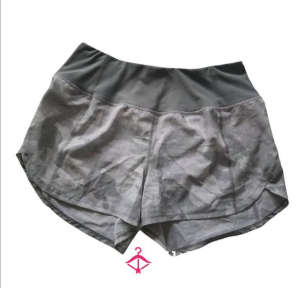 Grey Camo Gym Sports Shorts M